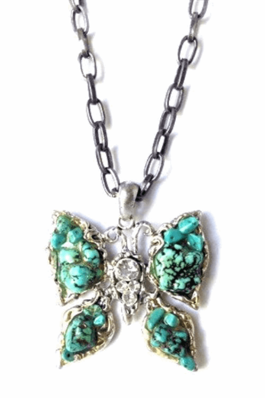 CHARMING STONE BUTTERFLY NECKLACE - Spoiled Me Rotten
