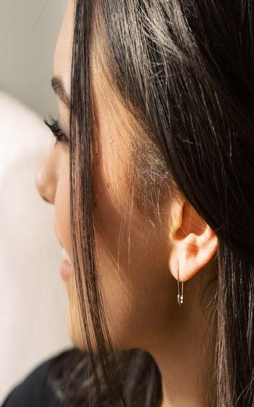 Mini Safety Pin Hoops - Spoiled Me Rotten