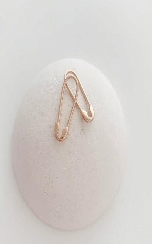 Mini Safety Pin Hoops - Spoiled Me Rotten