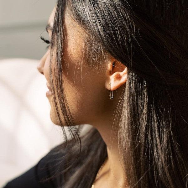 Mini Safety Pin Hoops - Spoiled Me Rotten