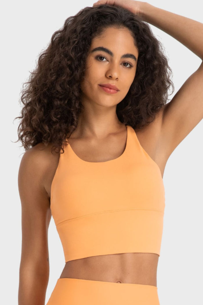 Staying Cozy Crisscross Back Sports Bra - Spoiled Me Rotten