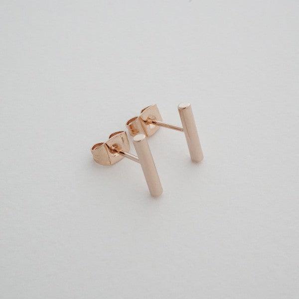Round Midi Bar Stud Earrings - Spoiled Me Rotten