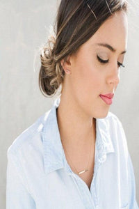 Round Midi Bar Stud Earrings - Spoiled Me Rotten