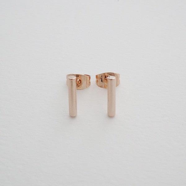 Round Midi Bar Stud Earrings - Spoiled Me Rotten