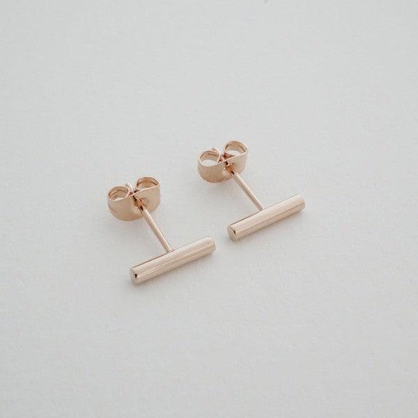Round Midi Bar Stud Earrings - Spoiled Me Rotten