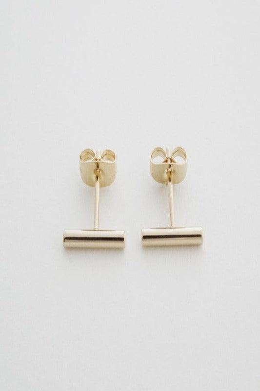 Round Midi Bar Stud Earrings - Spoiled Me Rotten