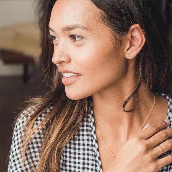 Crystal Bar Earrings - Spoiled Me Rotten