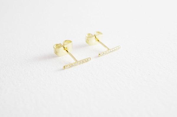 Crystal Bar Earrings - Spoiled Me Rotten