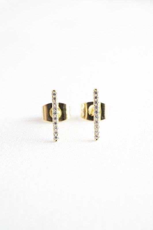 Crystal Bar Earrings - Spoiled Me Rotten