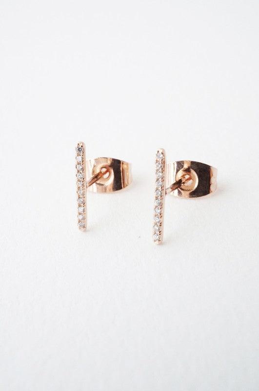 Crystal Bar Earrings - Spoiled Me Rotten