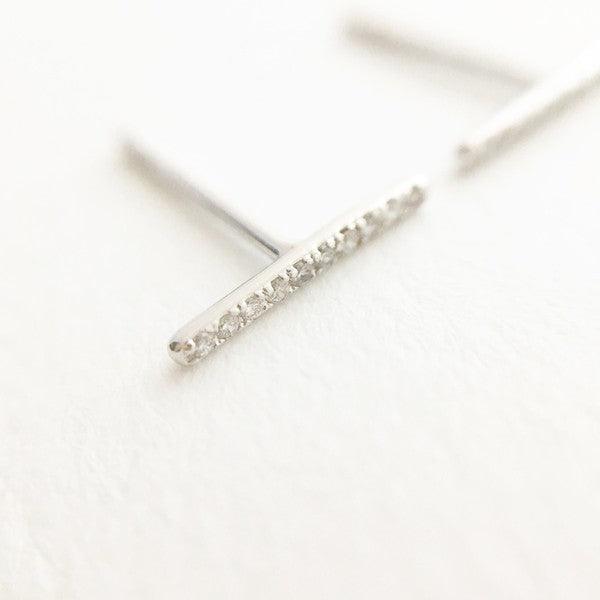 Crystal Bar Earrings - Spoiled Me Rotten