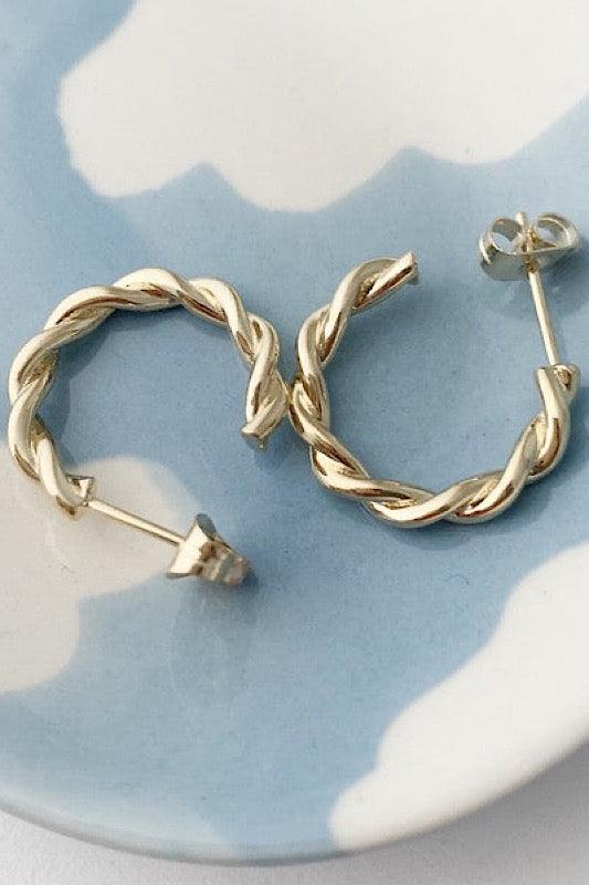 Thick Twist Hoops - Spoiled Me Rotten
