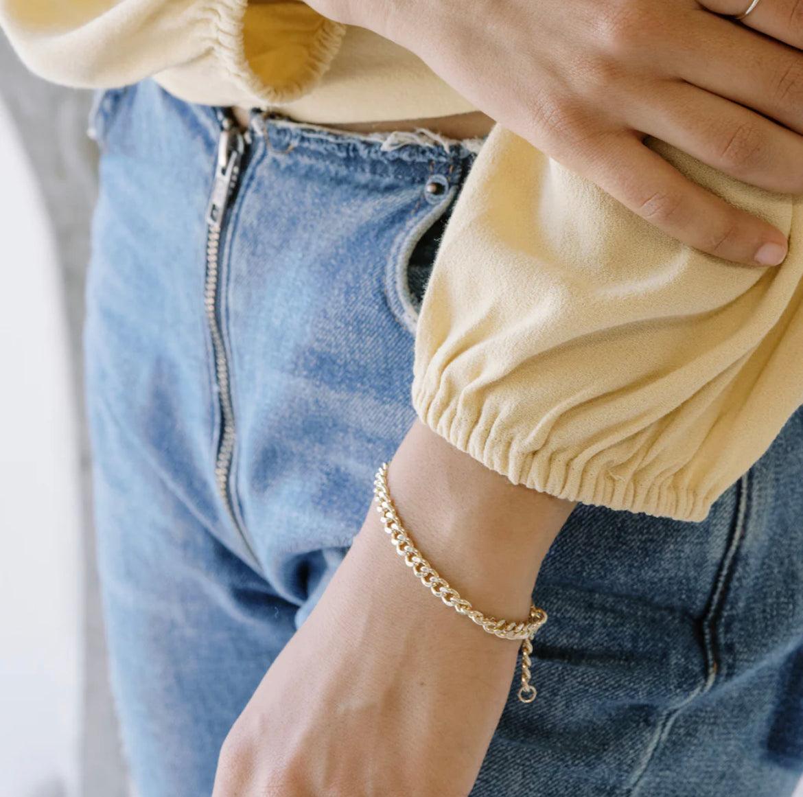 Fiona Thick Curb Chain Bracelet - Spoiled Me Rotten