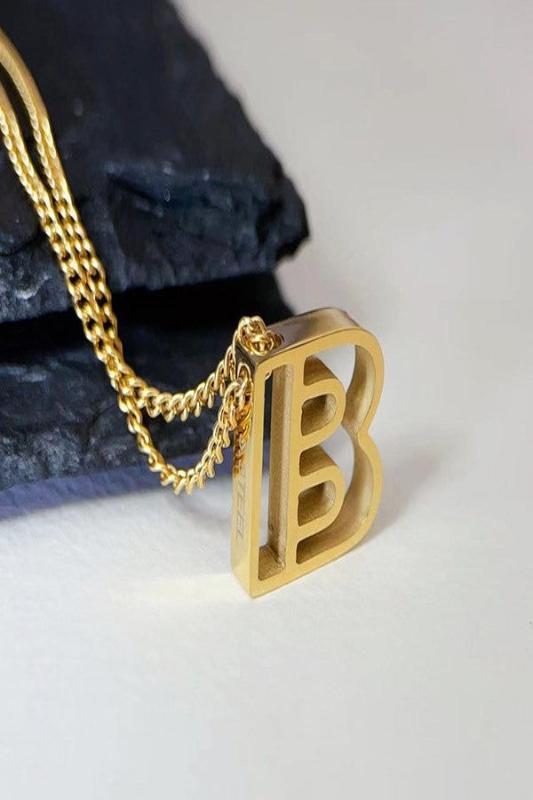 Cutout Initial Letter Necklace - Spoiled Me Rotten