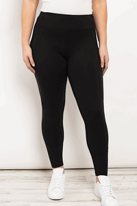High Waisted Plus Size Black Leggings - Spoiled Me Rotten