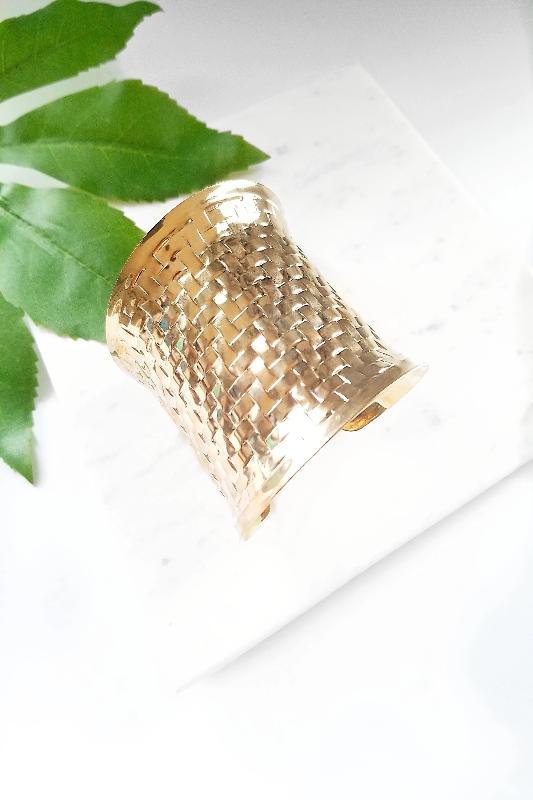 METAL BRAID PATTERN CUFF - Spoiled Me Rotten