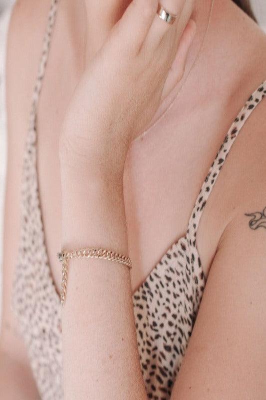 Fiona Thick Curb Chain Bracelet - Spoiled Me Rotten