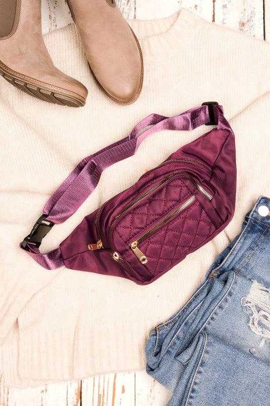 Quilted Belt Sling Bum Bag - Spoiled Me Rotten