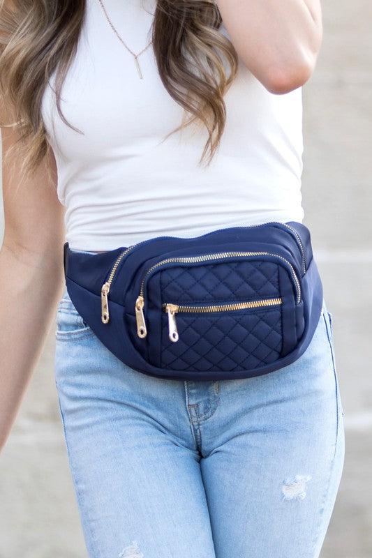 Quilted Belt Sling Bum Bag - Spoiled Me Rotten