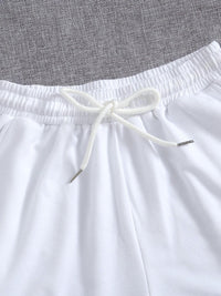 Drawstring Pocketed Elastic Waist Shorts - Spoiled Me Rotten