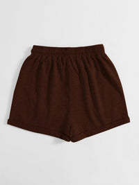 Drawstring Pocketed Elastic Waist Shorts - Spoiled Me Rotten