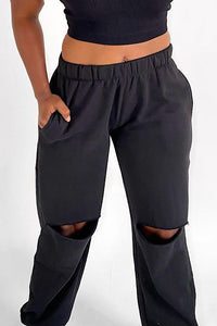 After Dark Distressed Sweatpants - Spoiled Me Rotten