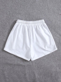 Drawstring Pocketed Elastic Waist Shorts - Spoiled Me Rotten