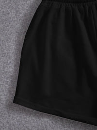 Drawstring Pocketed Elastic Waist Shorts - Spoiled Me Rotten