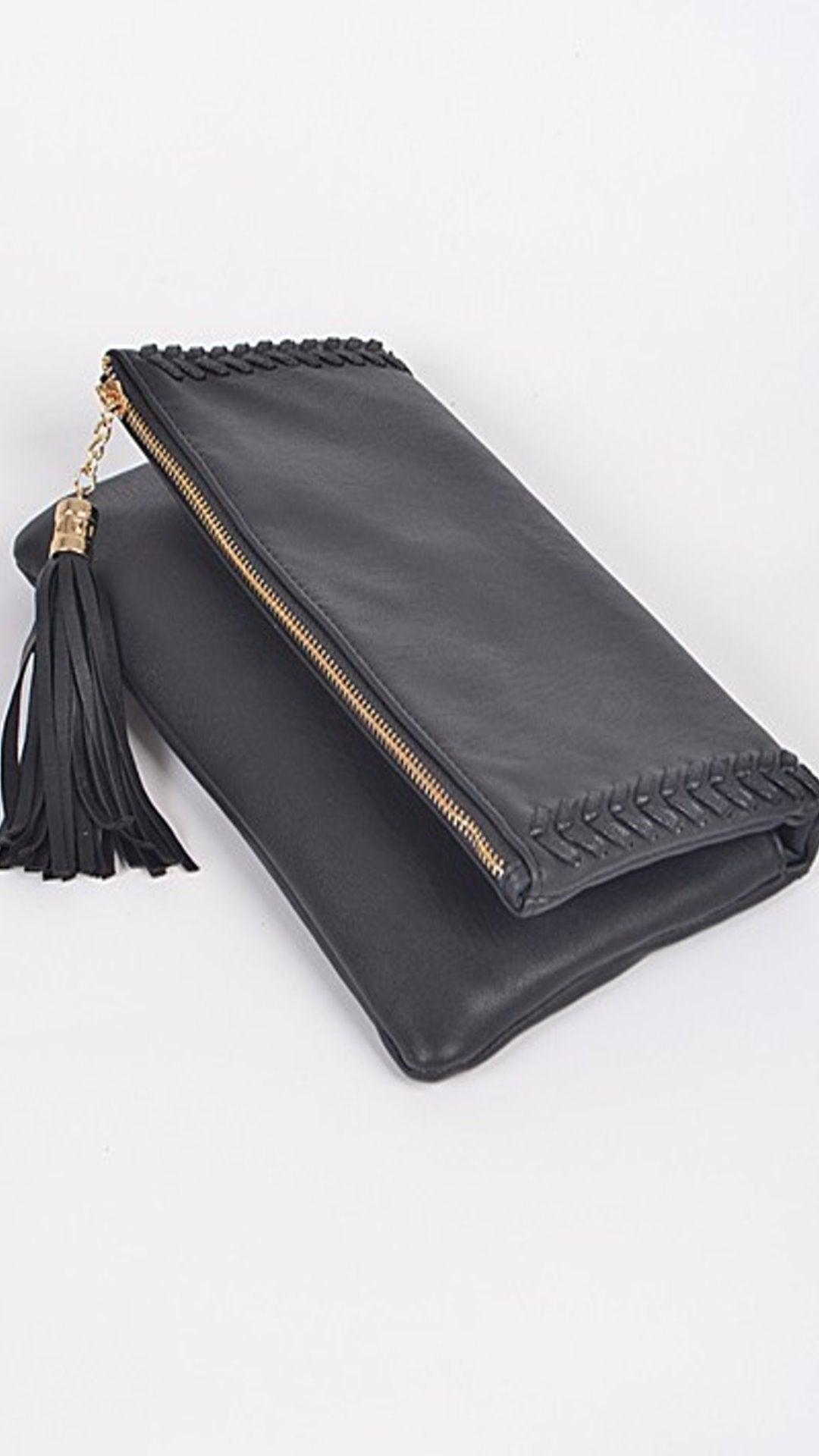 Luxe Stitch Detail Clutch - Spoiled Me Rotten