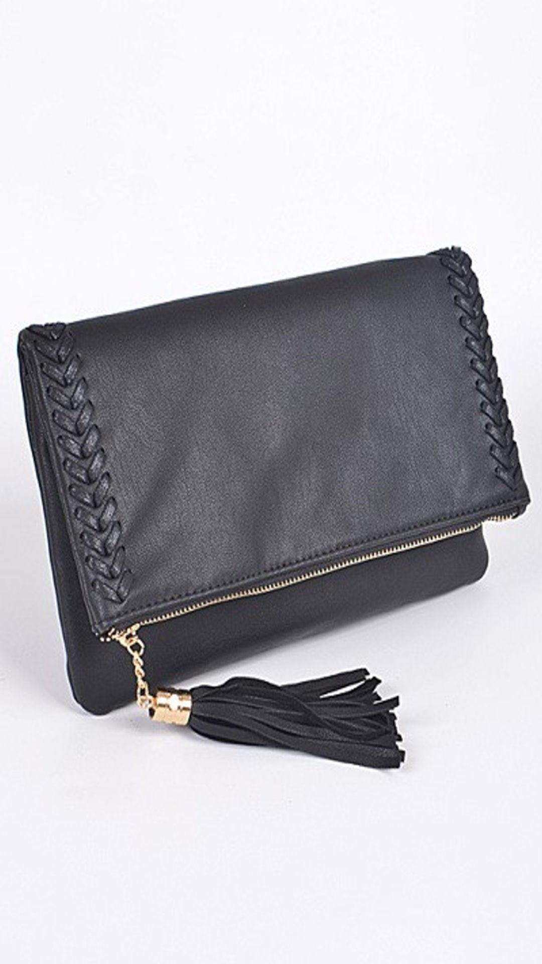 Luxe Stitch Detail Clutch - Spoiled Me Rotten