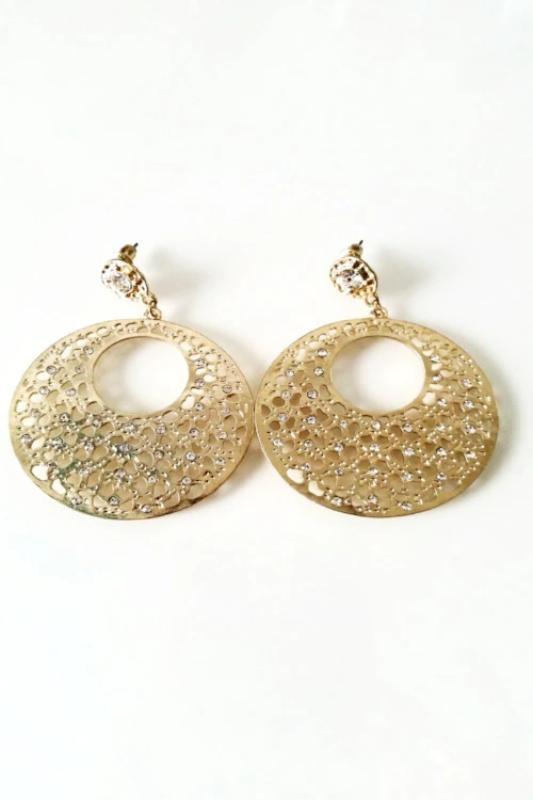 Gold Diamond Drop Earrings - Spoiled Me Rotten