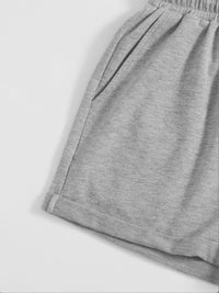 Drawstring Pocketed Elastic Waist Shorts - Spoiled Me Rotten