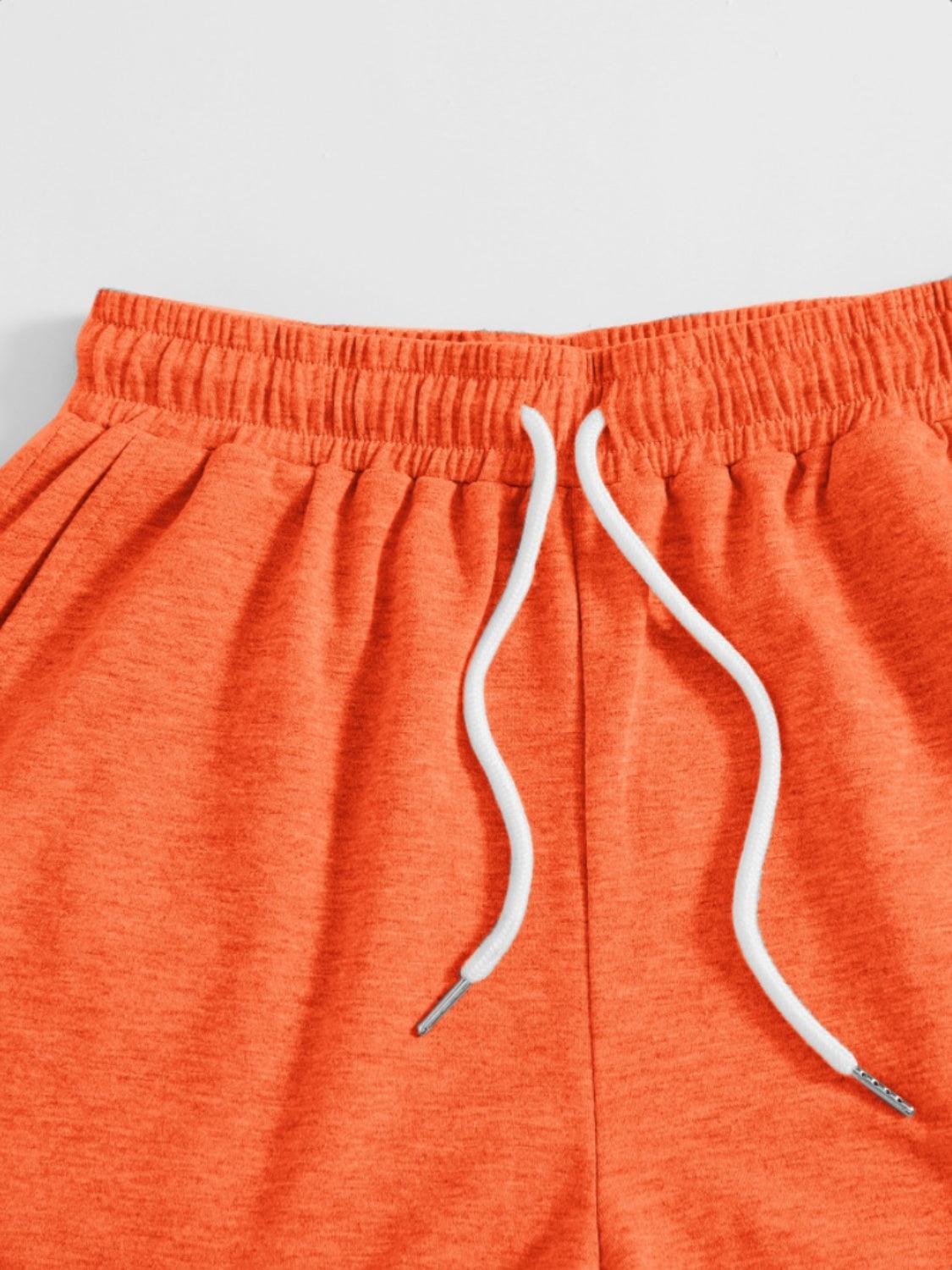 Drawstring Pocketed Elastic Waist Shorts - Spoiled Me Rotten