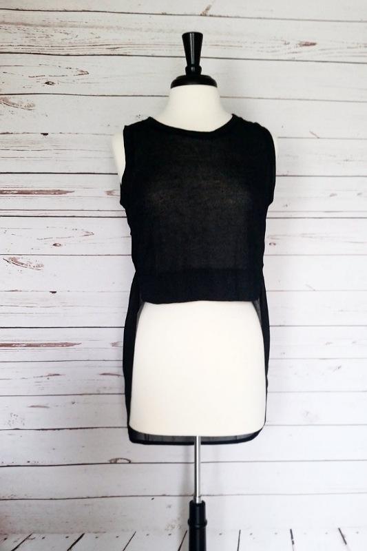 Long Sheered Back Crop Top - Spoiled Me Rotten