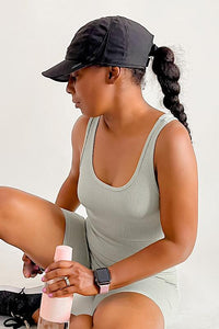 Ribbed Seamless Crop Biker Set - Spoiled Me Rotten