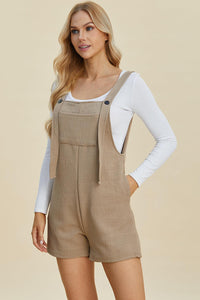 Double Take Full Size Texture Sleeveless Romper - Spoiled Me Rotten 