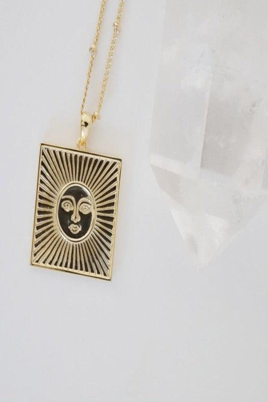 Sun Goddess Coin Necklace - Spoiled Me Rotten 