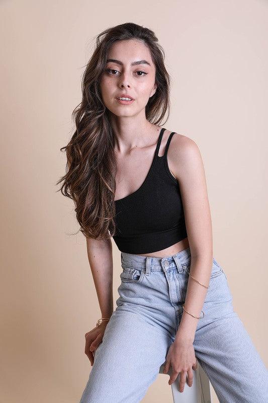 Shoulder Strap Brami Top - Spoiled Me Rotten 
