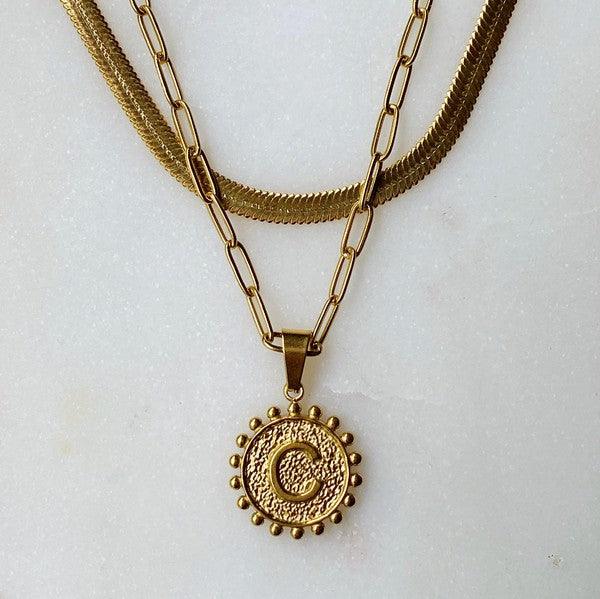 Double Chain Initial Necklace - Spoiled Me Rotten 