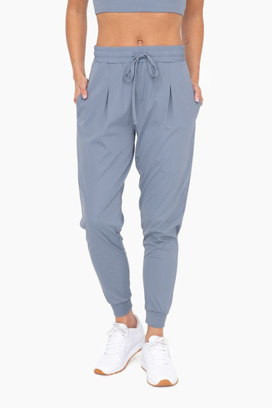 Solid Pleated Front Joggers - Spoiled Me Rotten 