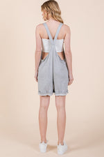 French Terry Short Overalls with Pockets