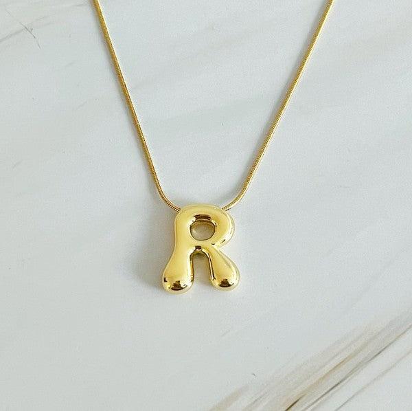 Balloon Letter Initial Necklace - Spoiled Me Rotten 