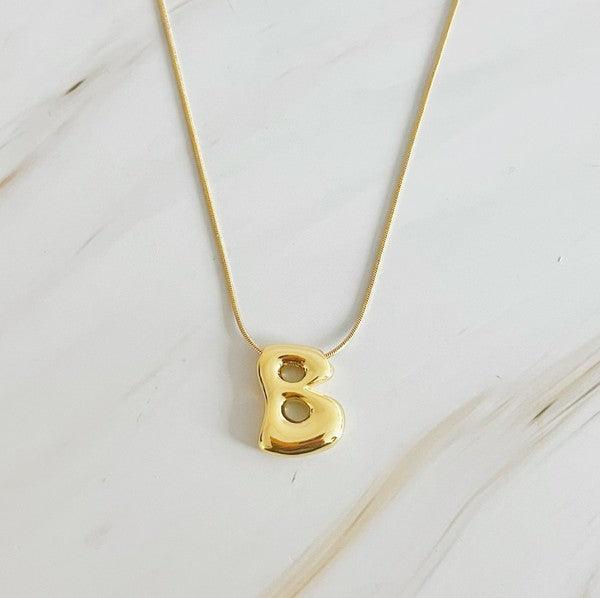 Balloon Letter Initial Necklace - Spoiled Me Rotten 