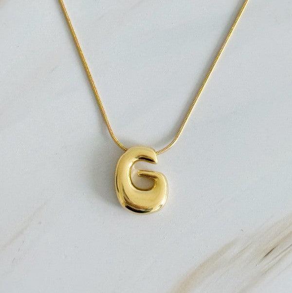 Balloon Letter Initial Necklace - Spoiled Me Rotten 