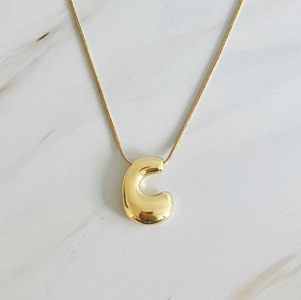 Balloon Letter Initial Necklace - Spoiled Me Rotten 
