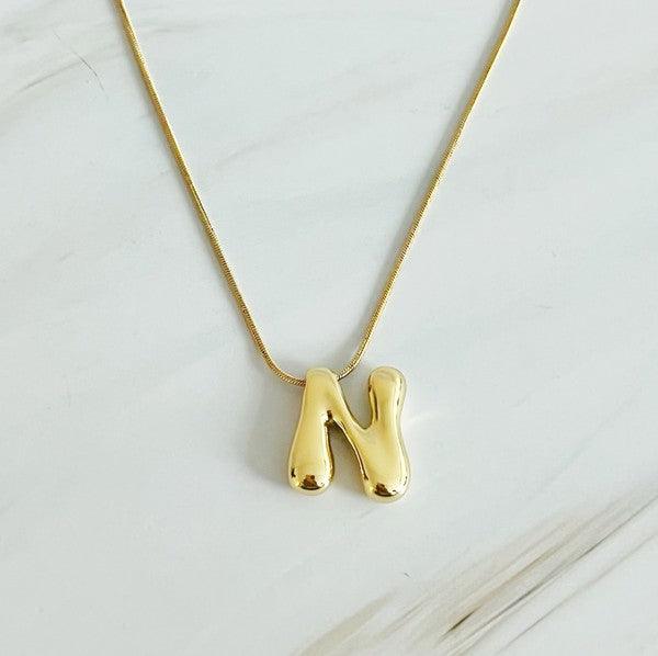 Balloon Letter Initial Necklace - Spoiled Me Rotten 