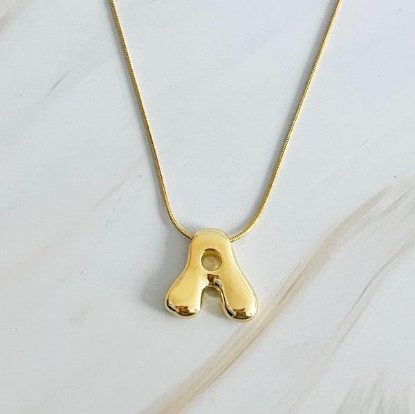 Balloon Letter Initial Necklace - Spoiled Me Rotten 