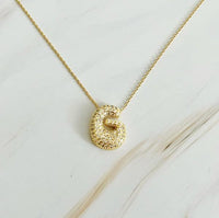 Crystal Bubble Initial Necklace - Spoiled Me Rotten 