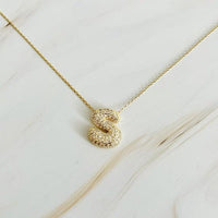 Crystal Bubble Initial Necklace - Spoiled Me Rotten 