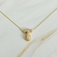 Crystal Bubble Initial Necklace - Spoiled Me Rotten 